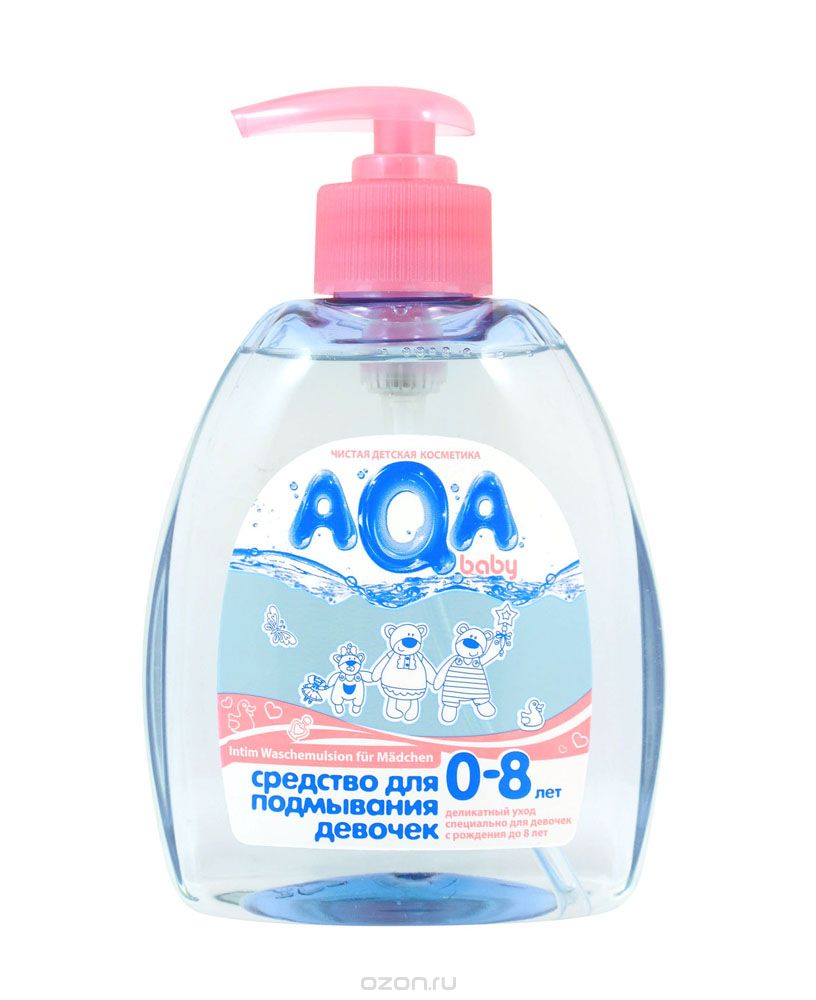 AQA baby Средство для подмывания девочек, от 0 до 8 лет, 300 мл