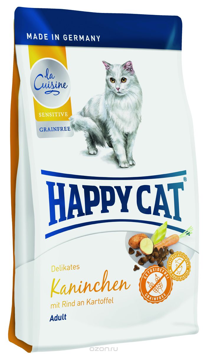 Happy Cat La Cuisine Кролик, говядина с картофелем и морковью. Без глютена 1,8кг