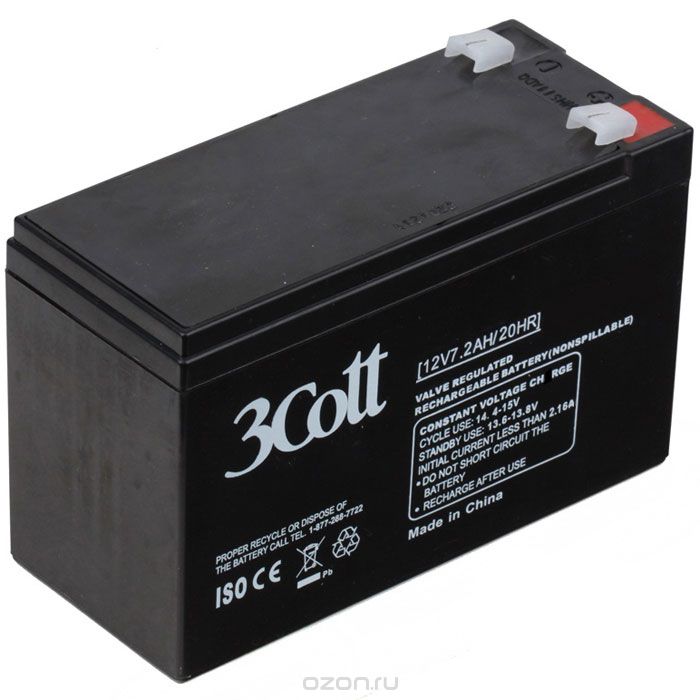 3Cott 12V7.2Ah аккумулятор для ИБП