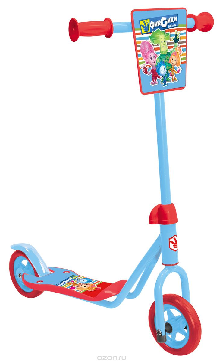 1TOY Самокат двухколесный Фиксики цвет красный голубой