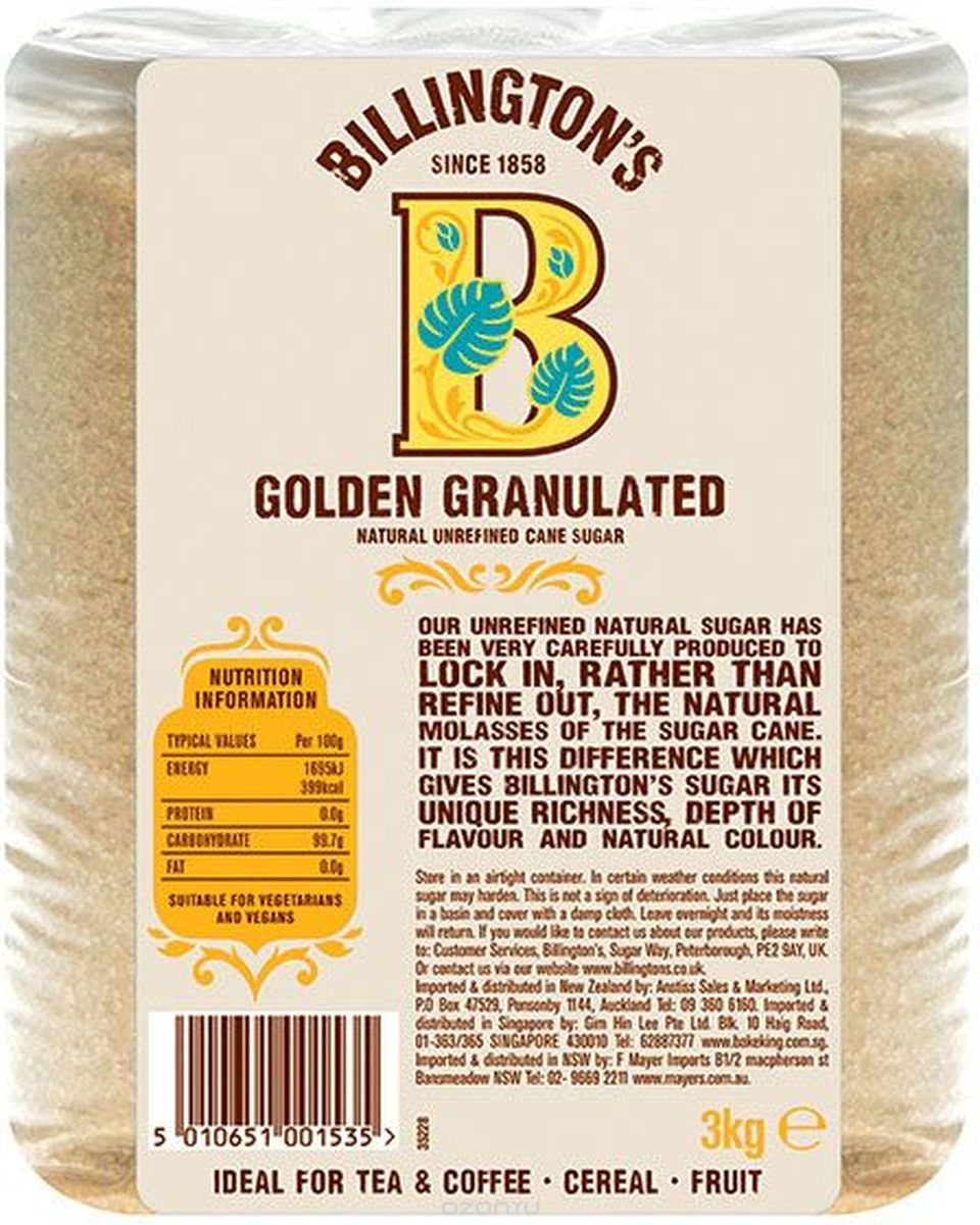 Billington's Golden Granulated  , 3 