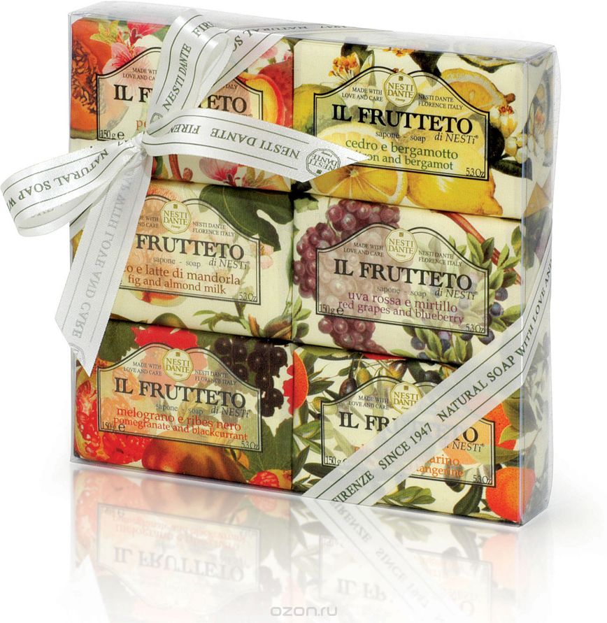 Nesti Dante Набор мыла "Фруктовая коллекция", 6 х 150 г