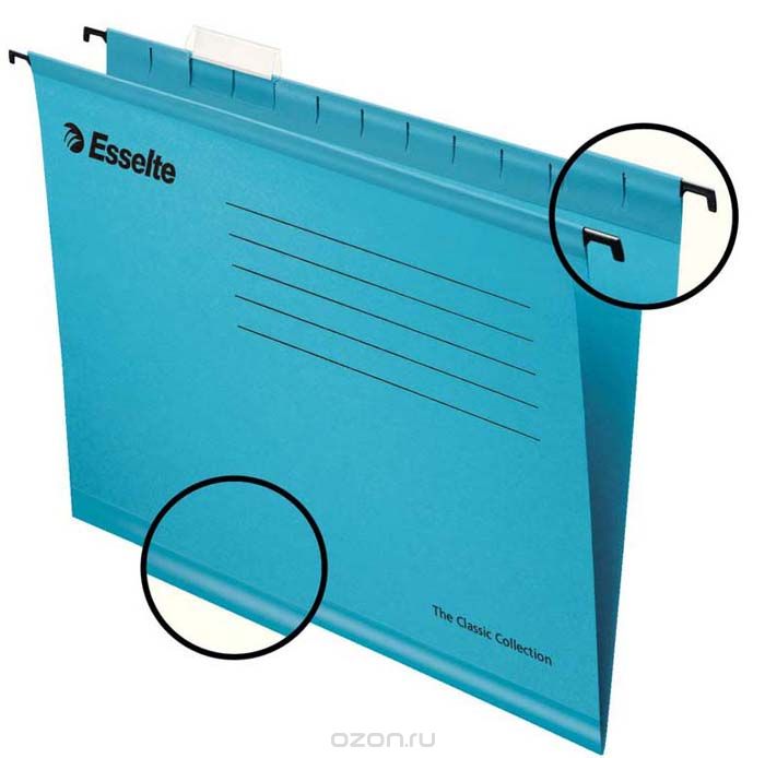 Папка - регистратор Esselte Classic, цвет: синий, 25 шт